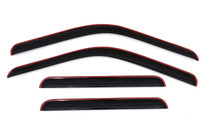 Auto Ventshade (AVS) 194953 - 99-16 Ford F-250 Supercrew Ventvisor In-Channel Front & Rear Window Deflectors 4pc - Smoke