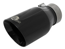 aFe Power 49T30454-B092 - MACH Force-Xp Univ 304 SS Double-Wall Clamp-On Exhaust Tip - Black - 3in Inlet - 4.5in Outlet