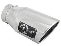 aFe Power 49T40601-P12 - MACH Force-XP 304 SS Right Side Single Wall Polished Exhaust Tip 4in Inlet x 6in Outlet x 12in L