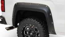 Bushwacker 40122-02 - 14-18 GMC Sierra 1500 Pocket Style Flares 2pc 69.3/78.8/97.8in Bed - Black