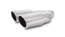 Vibrant 1335 - Dual 3.25in x 2.75in Oval SS Exhaust Tip (Single Wall Angle Cut Rolled Edge)