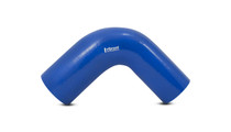 Vibrant 2785B - 4 Ply Reinforced Silicone 90 degree Transition Elbow - 3in I.D. x 4in I.D. (BLUE)