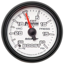 AutoMeter 7507 - Phantom II 52.4mm Mechanical Vacuum / Boost Gauge 30 In. HG/20 PSI