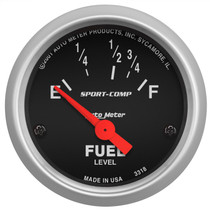 AutoMeter 3318 - Sport Comp 52mm 16-158 Ohms Electronic Fuel Level Gauge