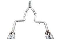 AWE 3015-42144 - 2017+ Dodge Challenger 5.7L Track Edition Exhaust - Chrome Silver Quad Tips