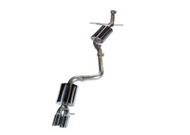 AWE 3015-22012 - Audi B8 A5 2.0T Touring Edition Single Outlet Exhaust - Polished Silver Tips