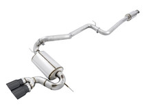 AWE 3020-33040 - Ford Focus ST Touring Edition Cat-back Exhaust - Resonated - Diamond Black Tips