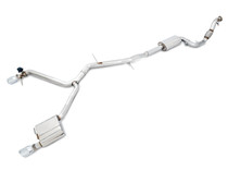 AWE 3025-32014 - Audi B9 A4 SwitchPath Exhaust Dual Outlet - Chrome Silver Tips (Includes DP and Remote)