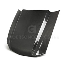 Anderson Composites AC-HD10FDMU-CJ - 10-12 Ford Mustang Type-CJ 3in Carbon Fiber Cowl Hood