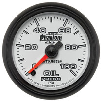 AutoMeter 7553 - Phantom II 52mm Full Sweep Electronic 0-100 PSI Oil Pressure Gauge