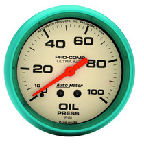 AutoMeter 4521 - Ultra-Nite 66.7mm 0-100 PSI Mechanical Oil Pressure Gauge