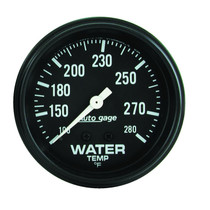 AutoMeter 2313 - AutoGage 2 5/8in Mechanical 100-280 Deg Water Temp Gauge - Black