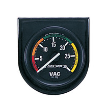 AutoMeter 2337 - AutoGage 52.4mm Mechanical 30 In Hg Vacuum Gauge - Black