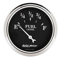 AutoMeter 1717 - 2 1/16in 240 Ohm to 33 Ohm Old Tyme Black Electric Fuel Level Gauge