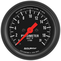 AutoMeter 2655 - Z Series 52mm 2000 Degree Pyrometer (EGT) Gauge