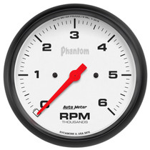 AutoMeter 5876 - Phantom 5in. 0-6K RPM In-Dash Tachometer Gauge