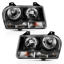 Anzo 121544 - 2005-2010 Chrysler 300 Crystal Headlight Black