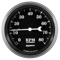 AutoMeter 1790 - Auto Meter Gauge Tachometer 3 3/8in 8k RPM In-Dash Old Tyme Black