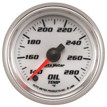 AutoMeter 19740 - Pro-Cycle Gauge Oil Temp 2 1/16in 140-280f Digital Stepper Motor White