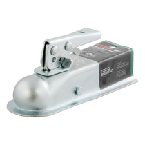CURT 25128 - 1-7/8" Straight-Tongue Coupler with Posi-Lock (2" Channel, 2,000 lbs, Zinc)