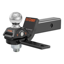 CURT 45149 - RockerBall Cushion Hitch with Sway Tab (2-5/16" Ball, 2" Shank, 7,500 lbs.)