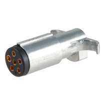 CURT 58080 - 6-Way Round Connector Plug (Trailer Side, Diecast Metal)