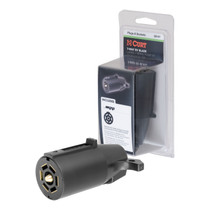 CURT 58141 - 7-Way RV Blade Connector Plug (Trailer Side, Black Plastic, Packaged)