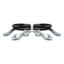 CURT 80151 - 44-1/2" Safety Cables with 2 Snap Hooks (5,000 lbs, Vinyl-Coated, 2-Pack)