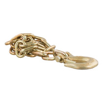 CURT 80303 - 35" Safety Chain with 1 Clevis Hook (12,600 lbs, Yellow Zinc)