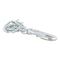 CURT 80312 - 27" Safety Chain with 1 Snap Hook (2,000 lbs, Clear Zinc)