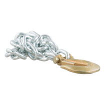 CURT 80314 - 35" Safety Chain with 1 Clevis Hook (11,700 lbs, Clear Zinc)