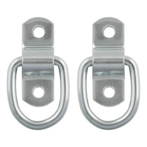 CURT 83731 - 1" x 1-1/4" Surface-Mounted Tie-Down D-Rings (1,200 lbs, Clear Zinc, 2-Pack)