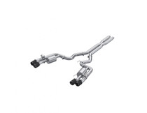 MBRP S72553CF - 24-Up Ford Mustang GT S650 5.0L 3 Inch Cat-Back Exhaust System, Armor Pro T304 Stainless Steel Quad Rear Exit With Carbon Fiber Tips, Active