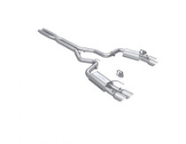 MBRP S7280AL - 24-Up Ford Mustang GT 5.0L Armor Lite Aluminized Steel 3 Inch Cat-Back Dual Split Rear with Quad Tips Street Profile