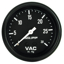 AutoMeter 2317 - AutoGage 2-5/8in. / 0-30 IN HG / Mechanical Full Sweep Vacuum Gauge