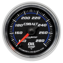 AutoMeter 6156 - Cobalt 52mm 140-280 Deg F Full Sweep Electronic Oil Temp Gauge