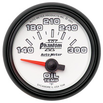 AutoMeter 7548 - Phantom II 52mm Short Sweep Electronic 140-300 Deg F Oil Temperature Gauge