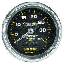 AutoMeter 4704 - Carbon Fiber 52mm 35 PSI Mechanical Boost Gauge