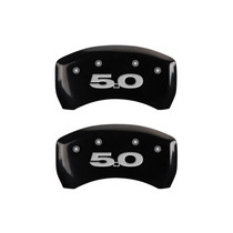 MGP 10010RM50BK - Rear set 2 Caliper Covers Engraved Rear 50 Black finish silver ch