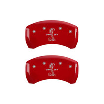 MGP 10010RSBYRD - Rear set 2 Caliper Covers Engraved Rear Tiffany Snake Red finish silver ch