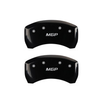 MGP 10203RMGPBK - Rear set 2 Caliper Covers Engraved Rear  Black finish silver ch