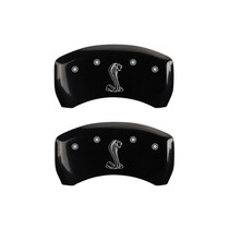 MGP 10203RSNKBK - Rear set 2 Caliper Covers Engraved Rear Tiffany Snake Black finish silver ch