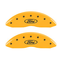 MGP 10234FFRDYL - 2 Caliper Covers Engraved Front Oval Logo/Ford Yellow Finish Blk Char 1998 Ford E-150