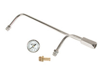 Mr. Gasket 1558 - Chrome Plated Fuel Lines With Fuel Pressure Gauge