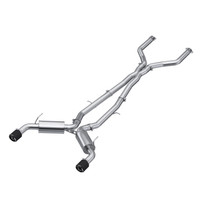 MBRP S44003CF - 3 Inch Cat Back Exhaust System Dual Rear For 16-Up Infiniti Q50 3.0L RWD/AWD T304 Stainless Steel With Carbon Fiber Tips
