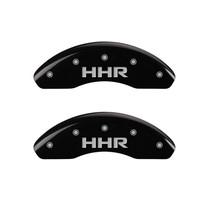 MGP 14230FHHRBK - Front set 2 Caliper Covers Engraved Front HHR Black finish silver ch