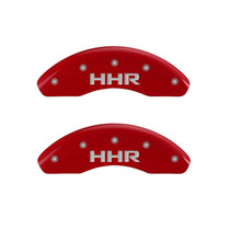 MGP 14230FHHRRD - Front set 2 Caliper Covers Engraved Front HHR Red finish silver ch