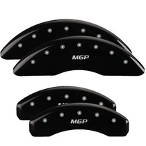 MGP 22237SMGPBK - 4 Caliper Covers Engraved Front & Rear  Black Finish Silver Characters 2011 BMW 750Li