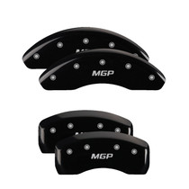 MGP 34215SMGPBK - 4 Caliper Covers Engraved Front & Rear  Black Finish Silver Char 2019 GMC Terrain