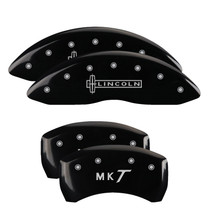 MGP 36020SLMTBK - 4 Caliper Covers Engraved Front Lincoln Engraved Rear MKT Black finish silver ch
